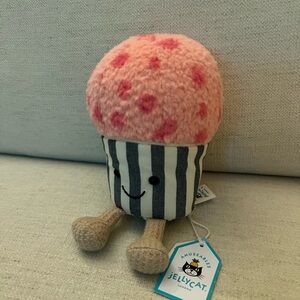 Jellycat Pink and Black Striped Gelato Plush